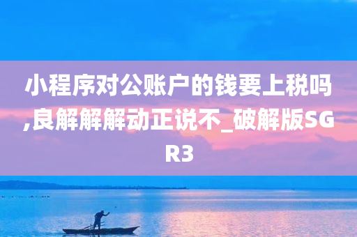 小程序对公账户的钱要上税吗,良解解解动正说不_破解版SGR3