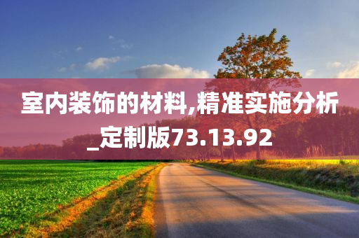 室内装饰的材料,精准实施分析_定制版73.13.92